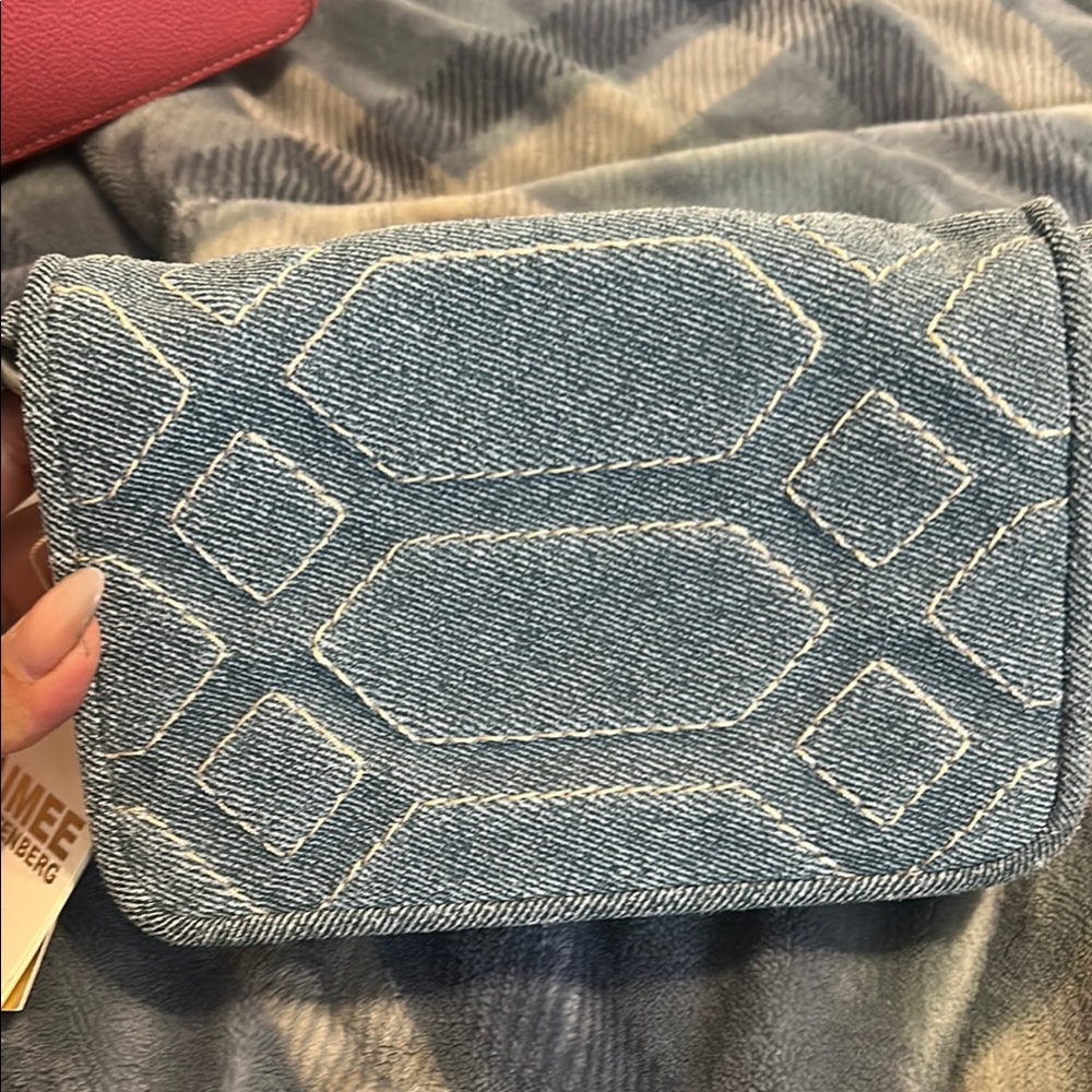 Blue Denim Crossbody Bag